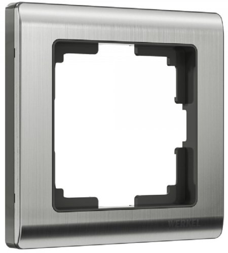 Рамка универсальная Werkel Metallic 1-м. металл глянцевый никель фото Рамка универсальная Werkel Metallic 1-м. металл глянцевый никель картинка